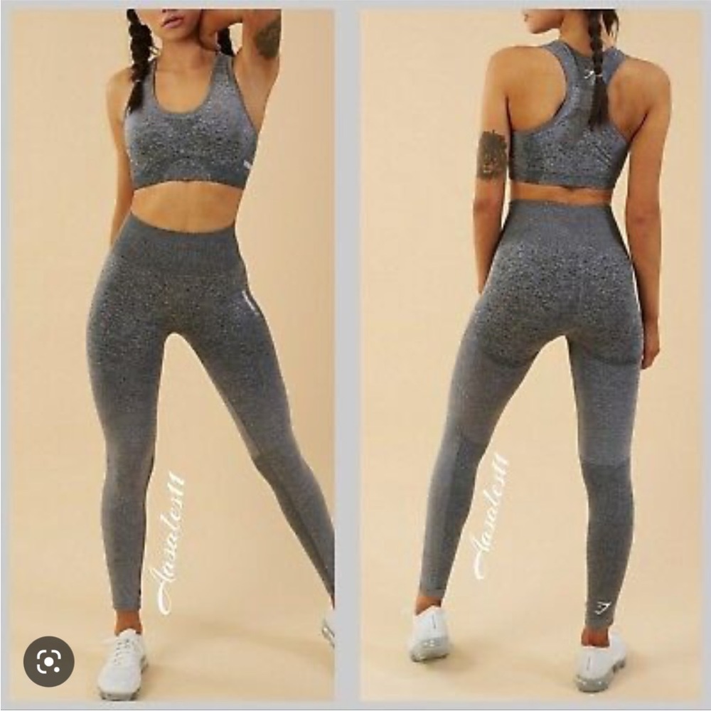 GYMSHARK Ombré Grey Seamless Legging